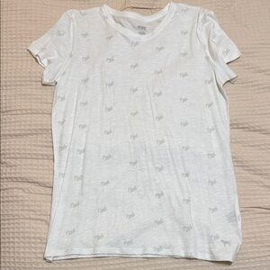 Victoria Secret PINK White Graphic T-Shirt